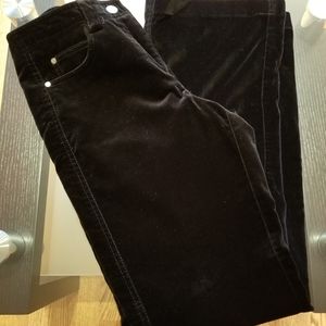 Yansi Fugel Black Velvet Cotton Pants